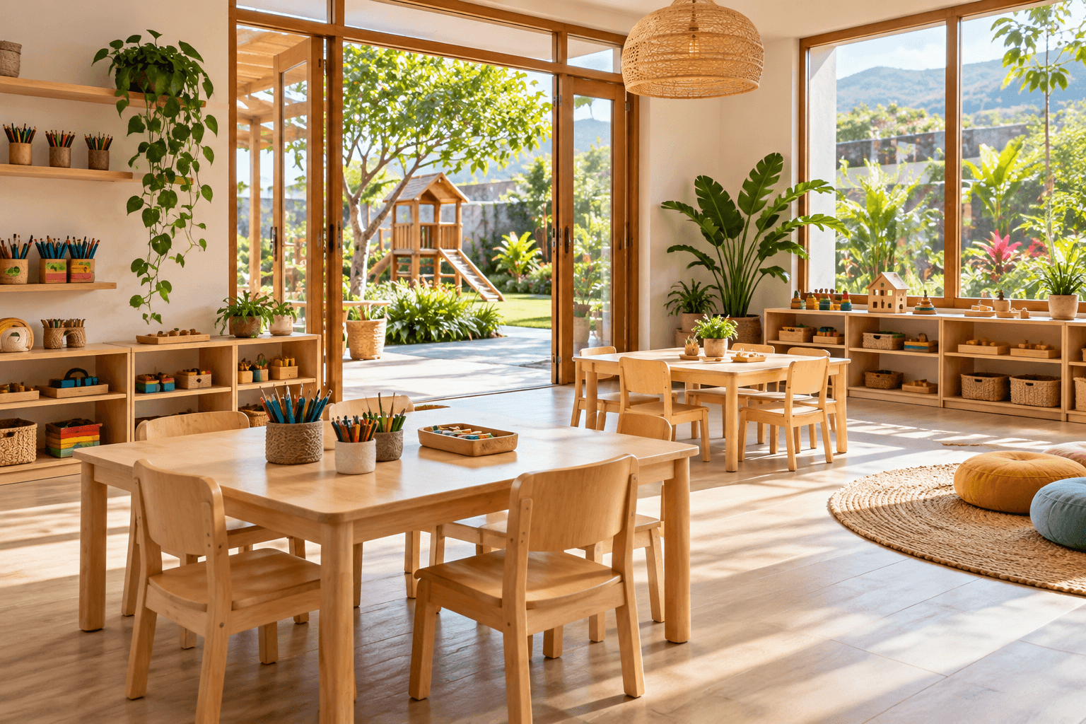 Aula infantil luminosa, imagen ilustrativa
